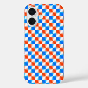 Coque Pour iPhone 16 orange et bleu