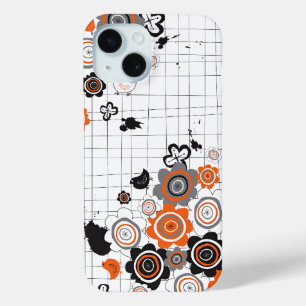 Coque Case-Mate iPhone Orange Fleurs Chicks Grunge Ink Blots Doodles Kid
