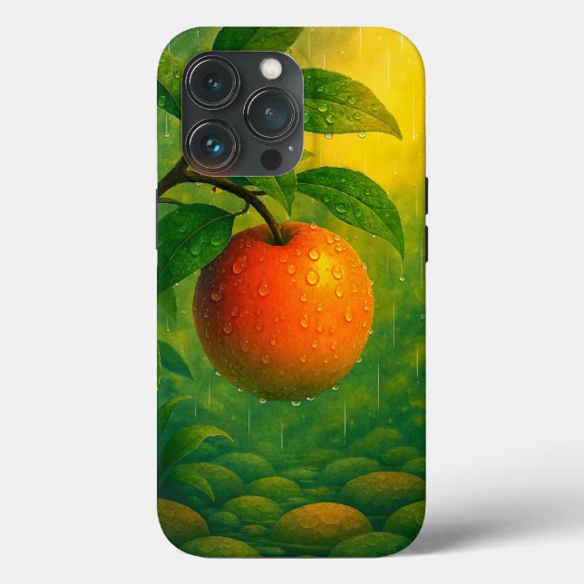 Coques Case-Mate iPhone Orange Fruit Rainy Nature (Verso)