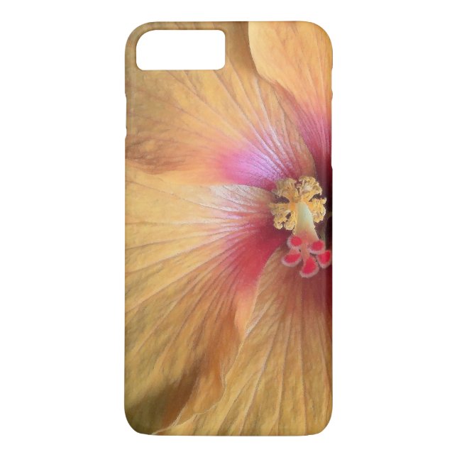 Coques Case-Mate iPhone Orange Hibiscus Ruffle (Dos)
