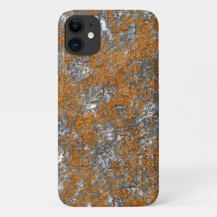 Case-Mate iPhone Case Orange jaunâtre sur rayure gris blanc