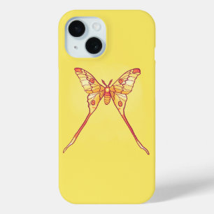 Coque Case-Mate iPhone Orange Luna Moth Art - Insecte colorée