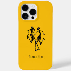Coque Case-Mate iPhone Orange, Mignonne Silhouette Joyeuses Danseurs