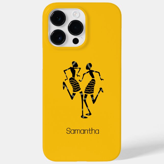 Coques Case-Mate iPhone Orange, Mignonne Silhouette Joyeuses Danseurs (Verso)