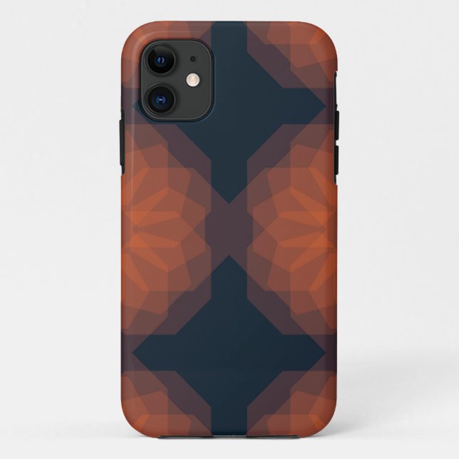 Coques Case-Mate iPhone Orange, moderne et géométrique abstraction des fle (Dos)
