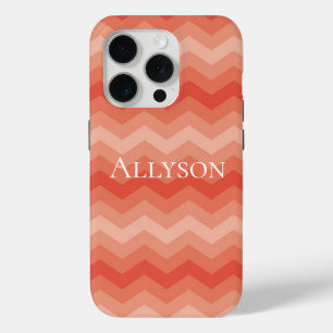 Coque Case-Mate iPhone Orange Peach Chevron
