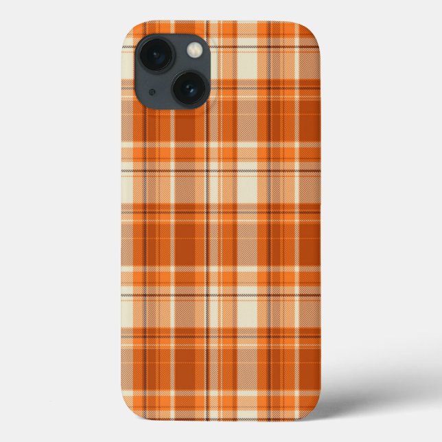 Coques Case-Mate iPhone Orange plaid (Verso)