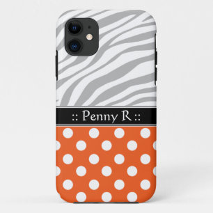 Case-Mate iPhone Case Orange Polka Dot Faded Zebra Imprimer iPhone 5 Coq