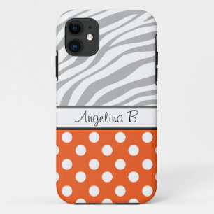 Coques Pour iPhone Orange Polka Dot Light Zebra Imprimer iPhone 5 Coq