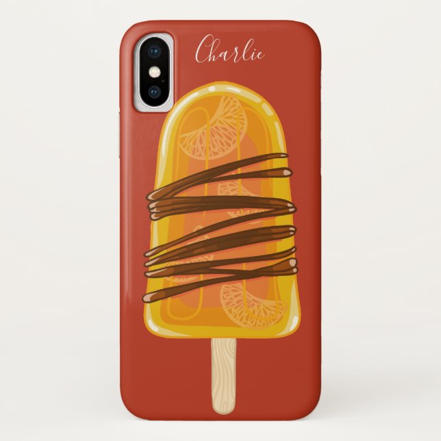 Coques Case-Mate iPhone Orange Popsicle personnalisable casques de télépho (Dos)