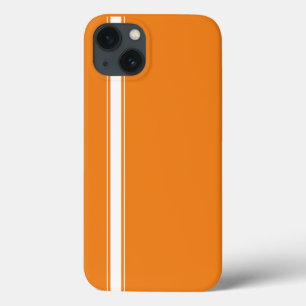 iPhone 13 Coque Orange Racing Stripe