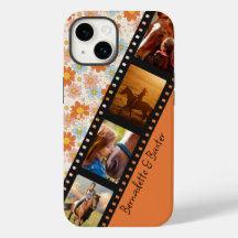 Orange Retro Daisy 4 Photo Horse Collage Nom