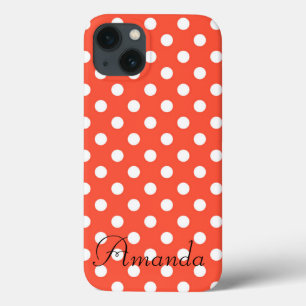 Case-Mate iPhone Case Orange, Rouge, pois terracotta  