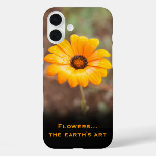 Coque Pour iPhone 16 Plus Orange Spring Flash African Daisy Photo personnali