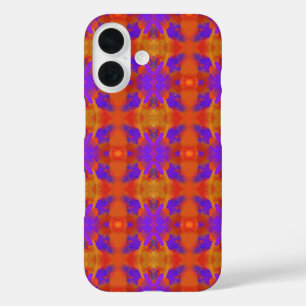 Coque Pour iPhone 16 Orange Violet Et Rouge Conception D'art Graphique