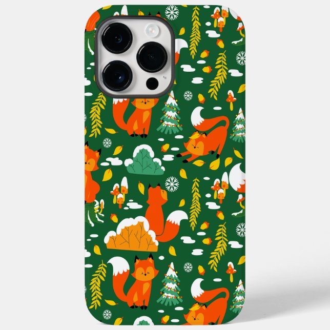 Coques Case-Mate iPhone Orange Wild automne Forêt d'hiver Fox (Verso)