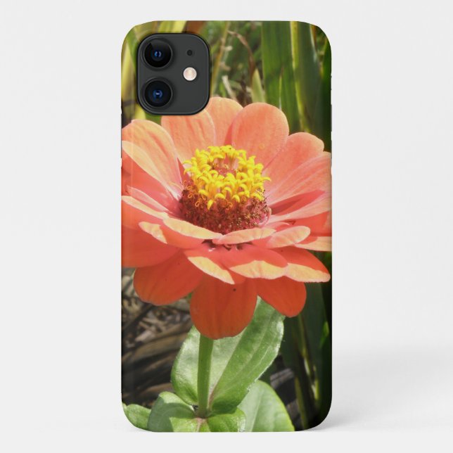 Coques Case-Mate iPhone Orange Zinnia Flower iPhone 3 Case (Dos)