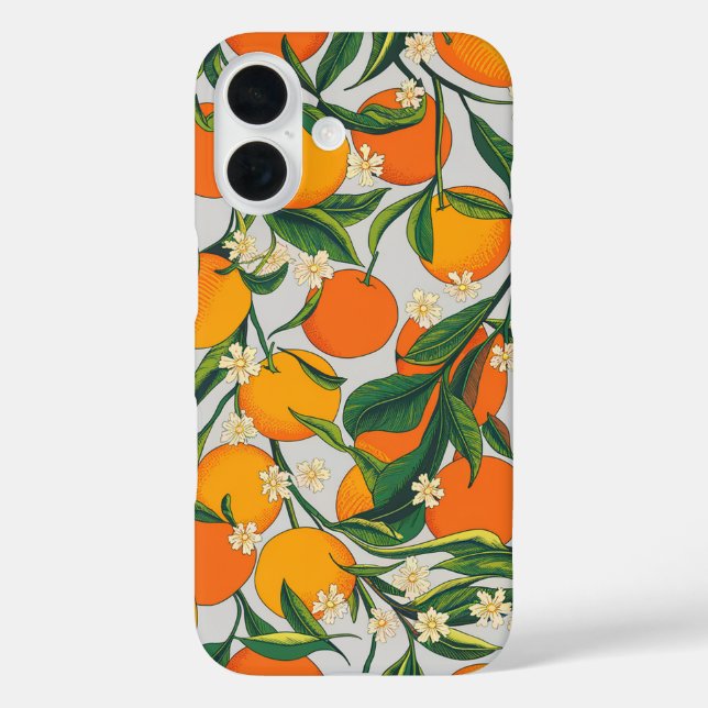 Coques Case-Mate iPhone Oranges d'été Agrumes Fruit Motif floral (Verso)