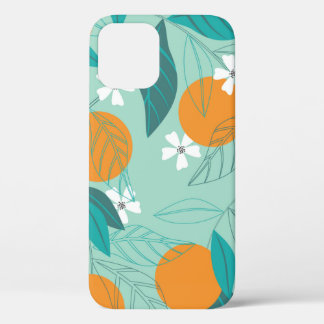 Case-Mate iPhone Case Oranges florissantes en feuille. illustration