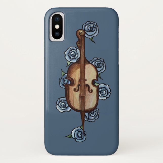Coques Case-Mate iPhone Orchestre Rose bleu Cello (Dos)