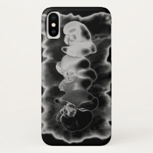 Coque Case-Mate Pour iPhone Orchidée blanche noire peinture à fleurs tropicale