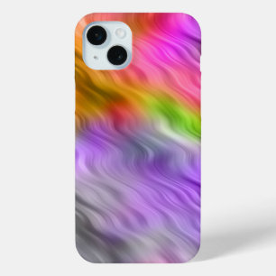 Coque iPhone 15 Mini Orchidée violette texture ondulée