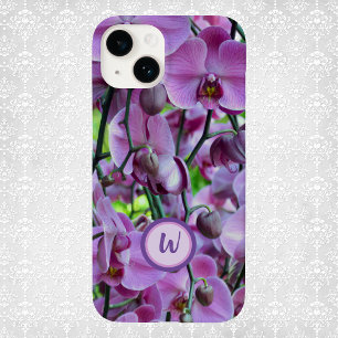 Case-Mate iPhone Case Orchidées et vignes pourpres avec nom