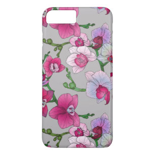Coque iPhone 8 Plus/7 Plus Orchidées Roses En Fleur