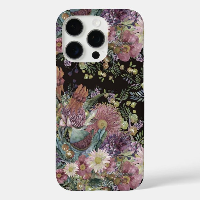 Coques Case-Mate iPhone Oreiller à lancer Fleurs sauvages australiens vint (Verso)