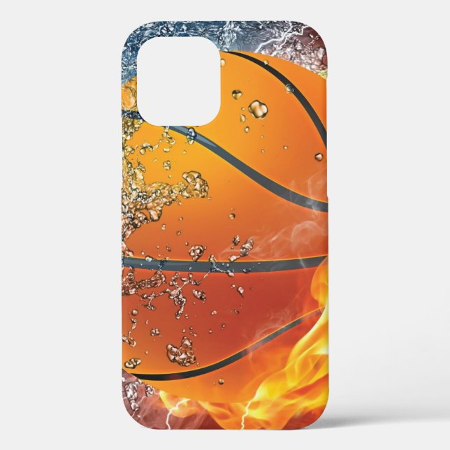 Coques Case-Mate iPhone Oreiller de basketball en feu (Verso)