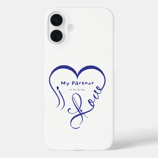 Coques Case-Mate iPhone Oreiller jeté J'aime mon partenaire - Vous êtes mo (Verso)