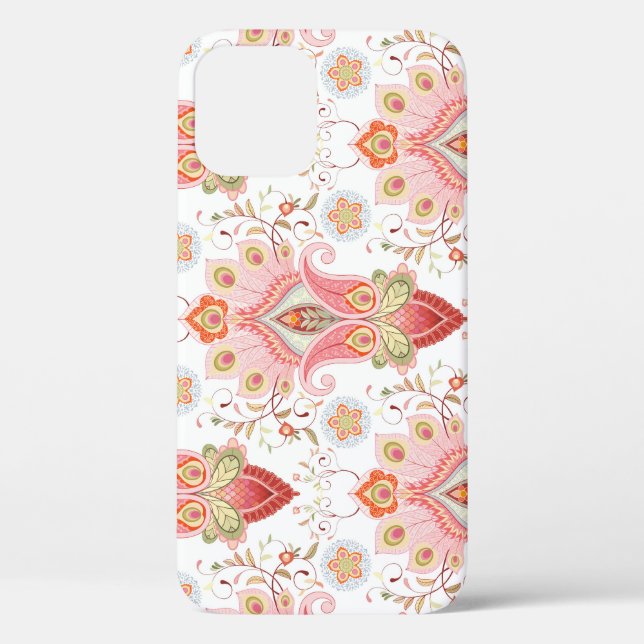 Coques Case-Mate iPhone Oriental Flair : Damask Peacock Paisley (Verso)