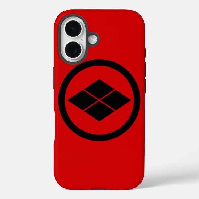 Coques Case-Mate iPhone Oriental Noir Rouge Takeda Japon Mon Vector Art (Verso)