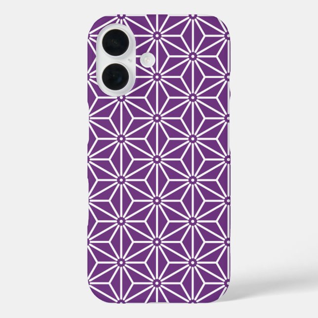 Coques Case-Mate iPhone Oriental violet Ayame Asanoha Japon Oriental Art (Verso)