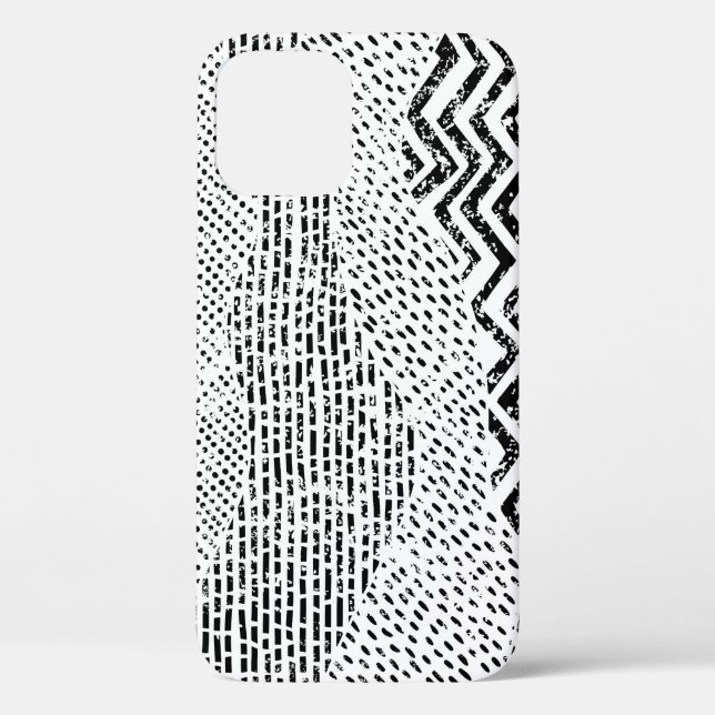 Coques Case-Mate iPhone Ornament noir blanc Wavwork (Verso)