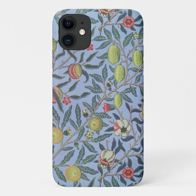 Coques Case-Mate iPhone Ornement Bleu Grenade de Fruit William Morris (Dos)