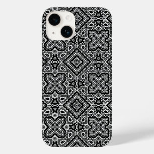 Coque Case-Mate iPhone ornement ethnique motif géométrique noir et blanc
