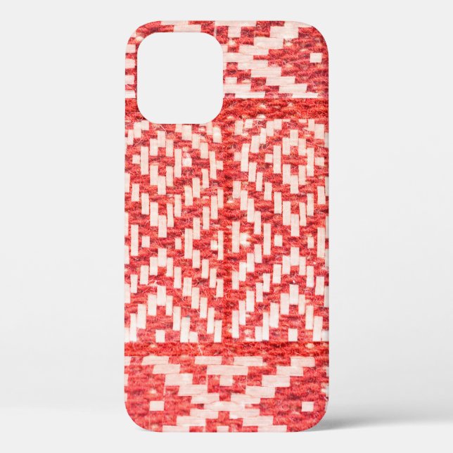 Coques Case-Mate iPhone ornement ethnique sur lin naturel textile (Verso)