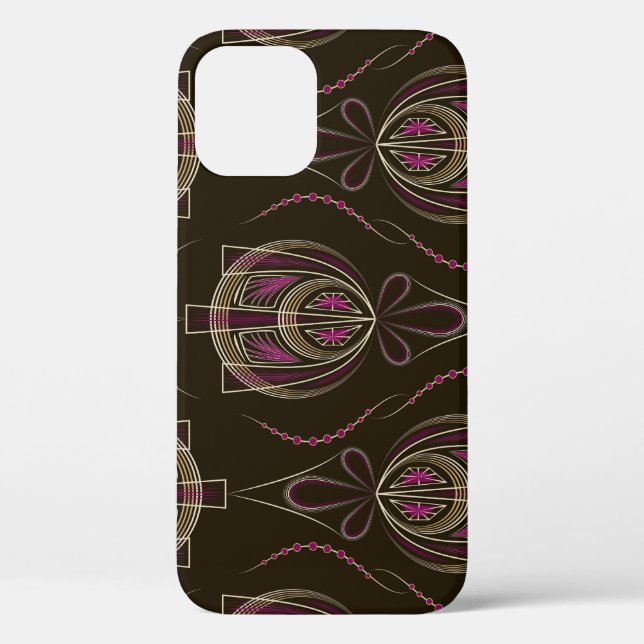 Coques Case-Mate iPhone Ornement géométrique Art déco antique (Verso)