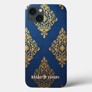 Case-Mate iPhone Case Ornemental Gold on Blue Phone Case - Ajouter un no