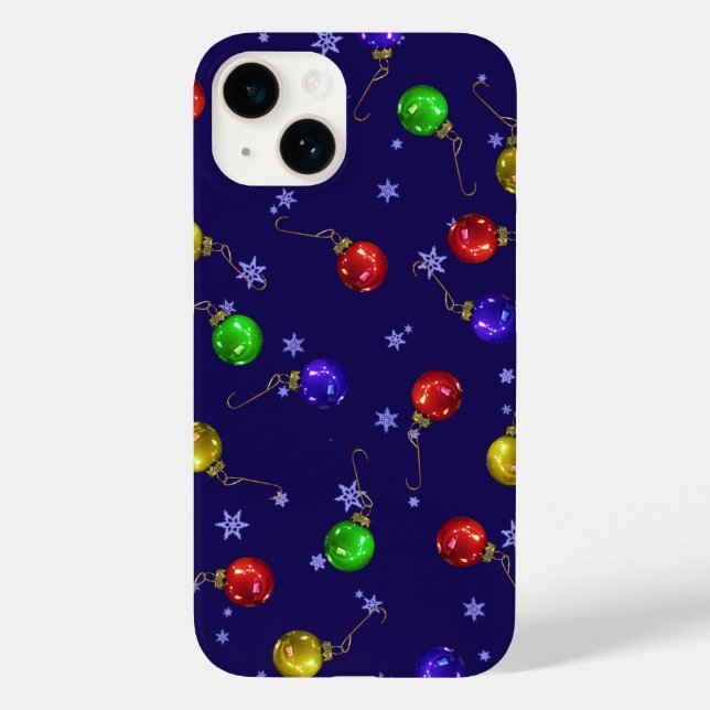Coques Case-Mate iPhone Ornements de boule et neige (Verso)