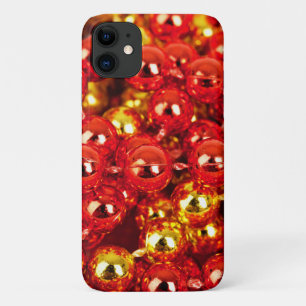 Coque iPhone 11 Ornements d'or, Ornements rouges, Noël, Parties sc