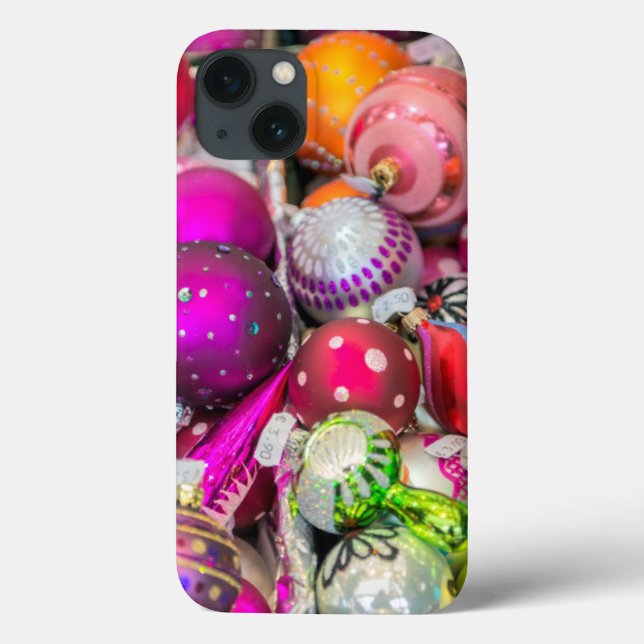 Coques Case-Mate iPhone Ornements en verre traditionnels au marché de Noël (Verso)