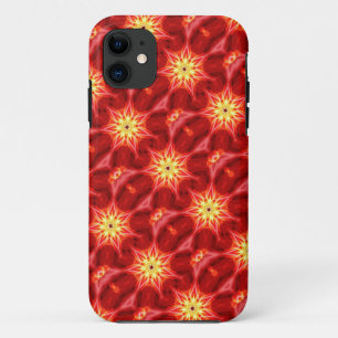 Etui iPhone Case-Mate ornements jaunes sur le rouge