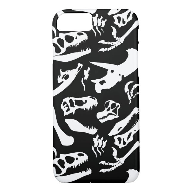 Coques Case-Mate iPhone Os de dinosaure (noir) (Dos)