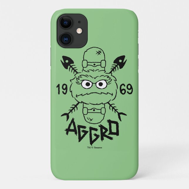 Coques Case-Mate iPhone Oscar the Grouch Skate Logo - Aggro 1969 (Dos)