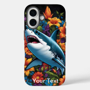Coque Pour iPhone 16 OtterBox Shark Flower Watercolor