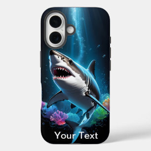 Coque Pour iPhone 16 OtterBox Shark Flower Watercolor