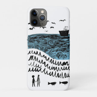 Case-Mate iPhone Case Où commence la mer | Océan dessiné à la main