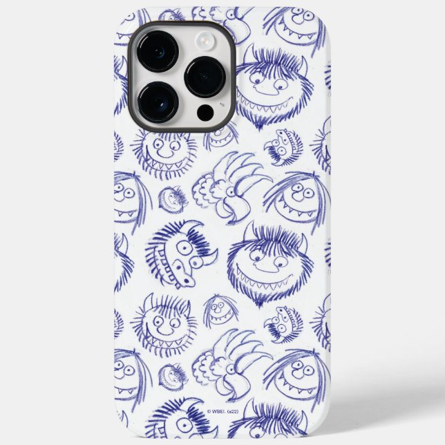 Coques Case-Mate iPhone Où les choses sauvages sont Motif d'esquisse (Verso)